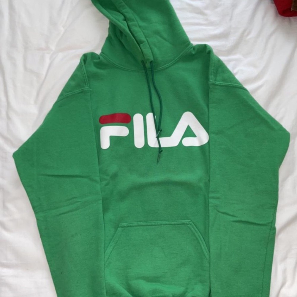Green fila hoodie
